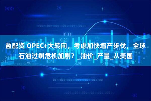 盈配资 OPEC+大转向，考虑加快增产步伐，全球石油过剩危机加剧？_油价_产量_从美国