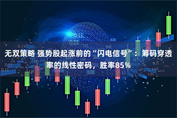 无双策略 强势股起涨前的“闪电信号”：筹码穿透率的线性密码，胜率85%